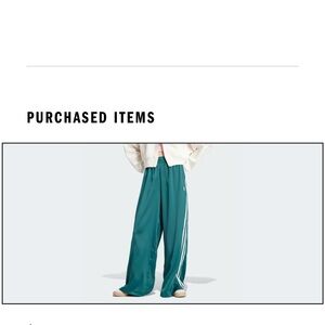 Adidas Adicolor Satin Wide Leg Track Pants with White Logo